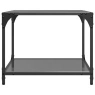 Маси за кафе с черен стъклен плот 2 бр 50x50x40 см стомана