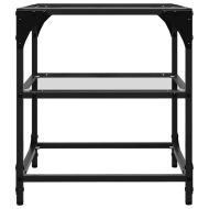 Маса за кафе с прозрачен стъклен плот 40x40x45 см стомана