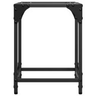Маса за кафе с прозрачен стъклен плот 30x30x40 см стомана