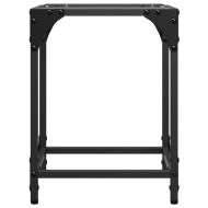 Маса за кафе с прозрачен стъклен плот 30x30x40 см стомана