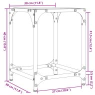 Маса за кафе с прозрачен стъклен плот 30x30x40 см стомана