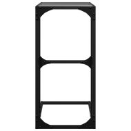 Помощна маса с черно стъкло 40x30x61,5 см стомана