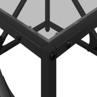 Маса за кафе с прозрачен стъклен плот 50x50x41 см стомана