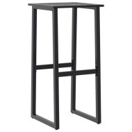 Бар табуретки 2 бр черни 38x38x80 см прахово боядисана стомана