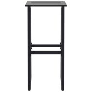 Бар табуретки 2 бр черни 38x38x80 см прахово боядисана стомана