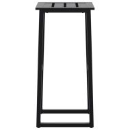 Бар табуретки 2 бр черни 38x38x80 см прахово боядисана стомана