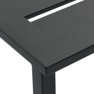 Бар табуретки 2 бр черни 38x38x80 см прахово боядисана стомана