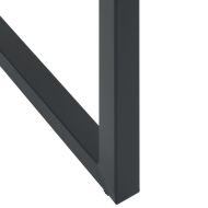 Градински бар комплект 11 части черен прахово боядисана стомана