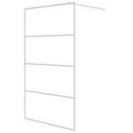 Параван за баня, бял, 115x195 см, прозрачно ESG стъкло