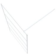 Параван за баня, бял, 115x195 см, прозрачно ESG стъкло