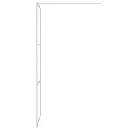 Параван за баня, сребрист, 80x195 см, прозрачно ESG стъкло