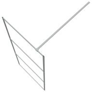 Параван за баня, сребрист, 80x195 см, прозрачно ESG стъкло