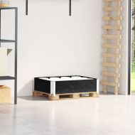 Палетна страница, черно, 80x60 см, борова дървесина масив