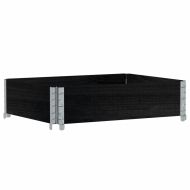 Палетна страница, черно, 80x60 см, борова дървесина масив