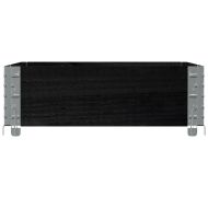 Палетна страница, черно, 80x60 см, борова дървесина масив