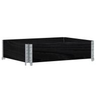 Палетна страница, черно, 80x60 см, борова дървесина масив