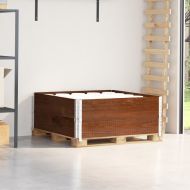 Палетни страници, кафяв, 2бр, 100x100см, борова дървесина масив