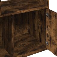 Библиотека, опушен дъб, 70x36x189 см, инженерно дърво