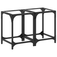 Маси за кафе с прозрачен стъклен плот 2 бр 30x30x40 см стомана