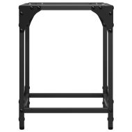 Маси за кафе с прозрачен стъклен плот 2 бр 30x30x40 см стомана