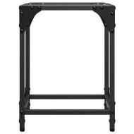 Маси за кафе с прозрачен стъклен плот 2 бр 30x30x40 см стомана