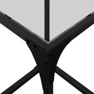 Маси за кафе с прозрачен стъклен плот 2 бр 30x30x40 см стомана