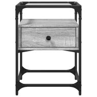 Нощни шкафчета 2 бр сив сонома 40x40x55 см инженерно дърво