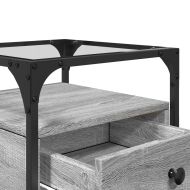 Нощни шкафчета 2 бр сив сонома 40x40x55 см инженерно дърво