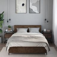 Нощни шкафчета 2 бр кафяв дъб 40x40x55 см инженерно дърво