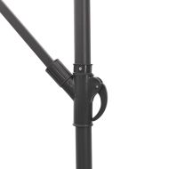 Градински чадър със стоманен прът, зелен, 290x290x238 см