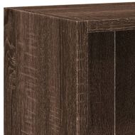 Етажерка за книги, кафяв дъб, 60x24x76 см, инженерно дърво