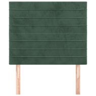 Табла за легло, тъмнозелена, 90x5x118/128 см, кадифе