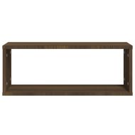 Стенни рафтове, 2 бр, Кафяв дъб, 60x15x23 см, инженерно дърво