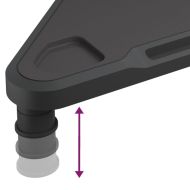 Ъглова поставка за монитор, черна, 49x28x10,5 см