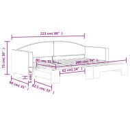 Канапе с изтеглящо разтегателно легло кремаво 80x200 см плат