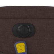 Електрически масажен наклоняем стол, тъмнокафяв, текстил