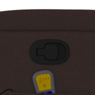 Изправящ масажен реклайнер стол, тъмнокафяв, текстил