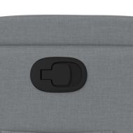 Изправящ реклайнер стол, светлосив, текстил