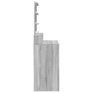 Тоалетка с LED, сив сонома, 80x41x144,5 см