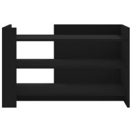 Маса за кафе, черна, 80x50x50 см, инженерно дърво