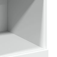 Висок шкаф, бял, 80x42,5x124 см, инженерно дърво