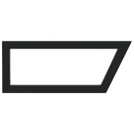 Рафтови скоби за мивка, 2 бр, черен, трапецовидни, стомана