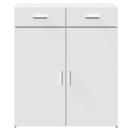 Страничен шкаф, бял, 80x42,5x93 см, инженерно дърво