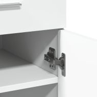 Страничен шкаф, бял, 80x42,5x93 см, инженерно дърво