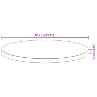 Плот за маса, кръгъл, Ø80x4 см, акациево дърво масив