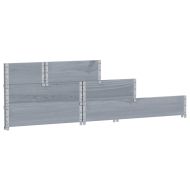 3-степенна повдигната леха, сива, 120x80 см, бор масив