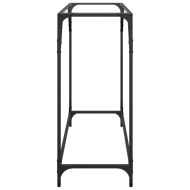 Конзолна маса с прозрачен стъклен плот 98x35x81 см стомана