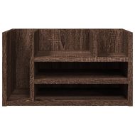 Органайзер за бюро, кафяв дъб, 44,5x24x25 см, инженерно дърво