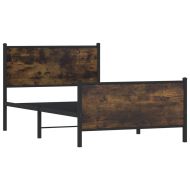 Метална рамка за легло, без матрак, опушен дъб, 100x200 см