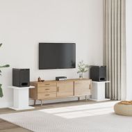 Стойки за тонколони 2 бр бели 30x30x40 см инженерно дърво